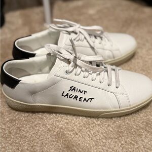 Saint Laurent White and Black Sneakers